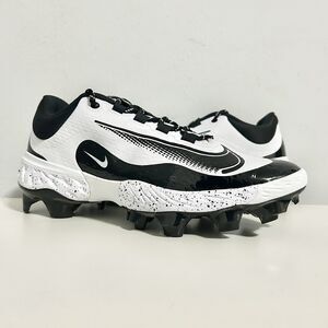 Nike Alpha Huarache Elite 4 Low MCS “Black White” Men’s Size 9.5 Baseball Cleats